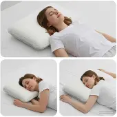 vidaXL Slapen kussen Effen Wit 60 x 40 x 13 cm Traagschuim