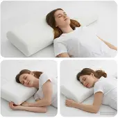 vidaXL Slapen kussen Effen Wit 135 x 36 x 13 cm Gelgeheugenschuim