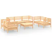 vidaXL 8-delige Loungeset massief grenenhout