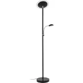 LINDBY Vloerlampe , MALEA, dimbare, Zwart, Woonkamer, Metaal, Modern