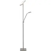 LINDBY Vloerlampe , Sumani, dimbare, Grijs, Woonkamer, Metaal, Modern