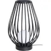 LUCANDE terraslamp Marrin, zwart, metaal, Ø 46cm Marrin, zwart, metaal, Modern