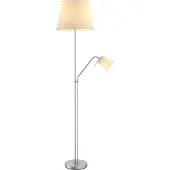 LINDBY Vloerlampe , Nantwin, Wit, Woonkamer, Stof, Modern