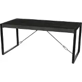 Natur24 eetkamertafel norris 200x100x76 cm mangohout / gecoat staal