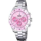 Festina Chronograaf Ceramic Quartzhorloge, horloge, dames, heren, roestvrijstalen band, keramische lunette