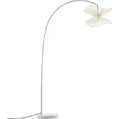 LINDBY buiten vloerlamp Valdorin, beige, 199 cm, IP44 Valdorin, crème / amber, Textiel / Stof / Zijde, Modern