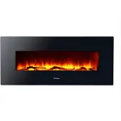 Purline CHE-515 Panoramische elektrische haard in zwart gehard glas