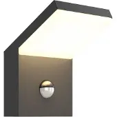 Arcchio Wandlamp buiten met bewegingssensor Yolena, zwart, Aluminium, Modern