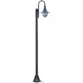 LINDBY buitenlamp Daphne, 220 cm, zwart, E27, IP44 dimbaar, zwart, Aluminium, Modern