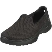 SKECHERS Go Walk 6 Polyester Dames Zwarte Sneakers