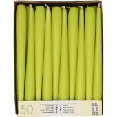 Papstar leuchterkaars 22mm limonengroen 50 stuks pak