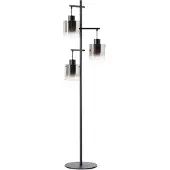 Brilliant Zwarte vloerlamp Simonis 3-lichts