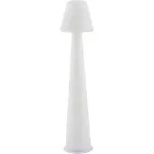 LUCANDE LED terraslamp Gauri, wit, 153 cm, IP44 dimbaar, wit / opaal, Kunststof, Modern