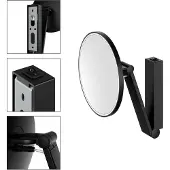 Keuco Make-up spiegels - Hangende make-upspiegel met LED verlichting, mat zwart 17612379004