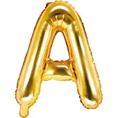 Party Deco Partydeco - Folieballon Goud Letter A (35 cm)