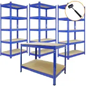 Monster Racking 3 x 120cm & 2 x 90cm Blauwe Heavy Duty Stelling