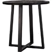 Giga Meubel Bartafel Lowie Zwart Rond 110x90cm