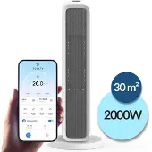 Rovary slimme toren heater 2000W 62cm - 180° Draaien - 30m² - Slimme app-bediening Heater - Elektrische Kachel - Elektrische Haard - Kachelventilator - kachel elektrisch
