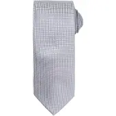 Premier Heren Micro Wafel Formele Work Tie (Zilver)