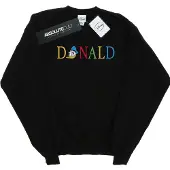 Disney Dames/Dames Donald Duck Letters Sweatshirt (Zwart)