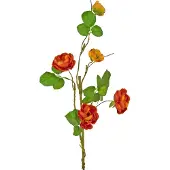 Easyplants | Kunstroos vertakt 90 cm rood | Zijde | Nepbloemen | wit | Onderhoudsvrij | Kant-en-klaar