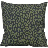 Gek op kussens! Green leopard | 45 x 45 cm | kussenhoes | katoen/linnen