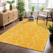 Muratap Trellis uni effen laagpolig vloerkleed modern 160x230 cm