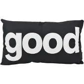 Gek op kussens! Good zwart | 30 x 50 cm | kussenhoes | katoen/polyester