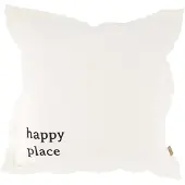 Zusss Kussen Happy Place 45X45cm 100% Katoen Off White