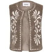 ONLY Bodywarmer brokaat / wit