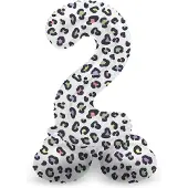 Folat - Staande folieballon Cijfer 2 Bright Panther - 41 cm