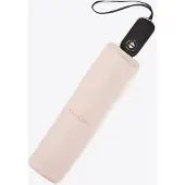 WITTCHEN - Dames Automatische Platte Paraplu - Beige - Polyester - Met Logo