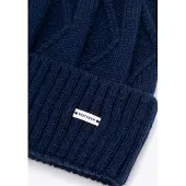 WITTCHEN - Dameshoed - Met Contrasterende Pompom - Marineblauw - Acryl
