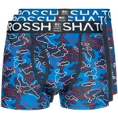 Crosshatch Heren Linamo Open Fly Boxer Shorts (Blauw)