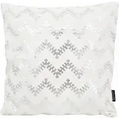 Gek op kussens! Sierkussen lulu silver / white | 45 x 45 cm | katoen