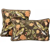 NOVÉE Velvet iris bird | 30 x 50 cm | kussenhoes | velvet/polyester