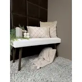 NOVÉE Velvet cross beige | 45 x 45 cm | kussenhoes | velvet/polyester