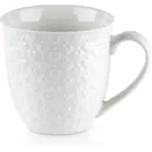 Orion Grote Keramische Mok met Hartjes - 580 ml - Wit