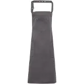 Premier Unisex Chino Cotton Bib Apron (Zwart)