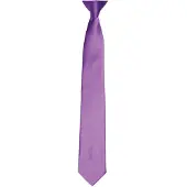 Premier Kleuren Heren Satin Clip Tie (Rijke Violet)