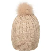 Mountain Warehouse Dames/Dames Pom Pom Faux Fur gevoerde muts (Beige)