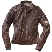 Black-Cafe London Amol Bruin Dames Leren Motorjas Maat M