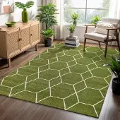 Muratap Trellis uni effen laagpolig vloerkleed modern 200x290 cm