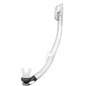 Tusa Hyperdry Elite II – Premium snorkel met droogtop systeem en hypoallergene siliconen mondstuk – Transparant/Transparant – SP0101 T