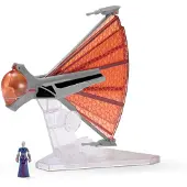 Jazwares Star Wars Micro Galaxy Squadron voertuig met figuur: Ginivex-klasse sterrenjager, 7,5 cm