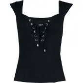 Jawbreaker - Gothic Top - Sleeveless Top - XS tot XXL - voor Vrouwen - zwart | Maat XXL
