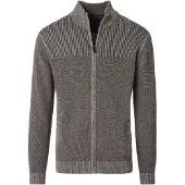 Casa Moda Vest grijs gemeleerd gebreid