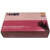 Haibu Essentials Nitril Handschoenen Poedervrij Zwart - Wegwerp Handschoenen Maat L - 100 Stuks