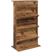 vidaXL Tijdschriftenrek Oudhout 70 x 41 x 126 cm Bewerkt hout