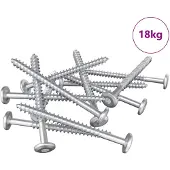 vidaXL Houtschroeven 1900 pcs Zilver Staal